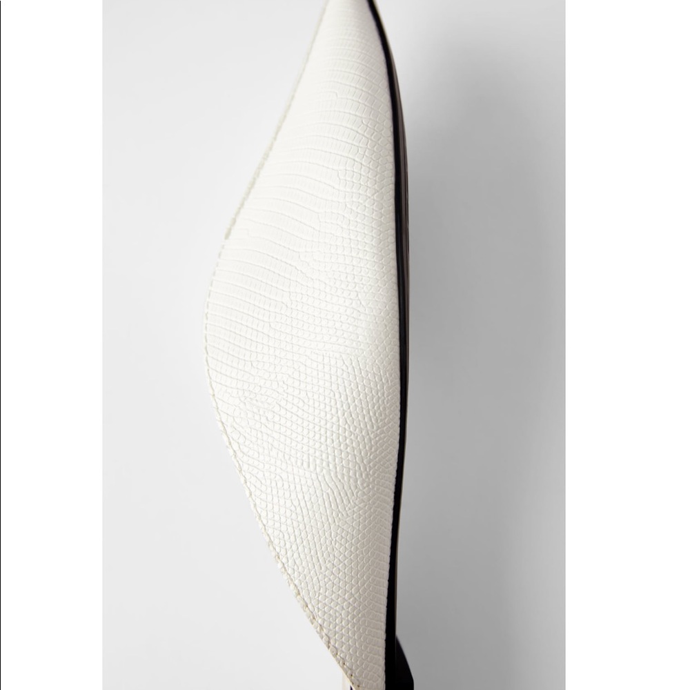 NWT Zara Animal Embossed Leather White Mules - Picture 5 of 8